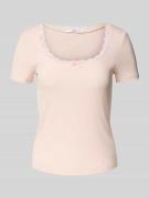 Guess Pyjama-Oberteil mit Spitzenbesatz Modell 'LIA' in Hellrosa, Größ...