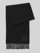 HUGO Schal aus reiner Wolle Modell 'BISETTE' in Black, Größe 1