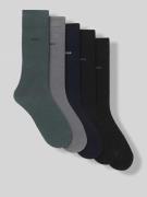 BOSS Socken im 5er-Pack aus Baumwoll-Mix in Blau, Größe 39-42
