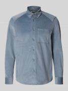 Drykorn Regular Fit Freizeithemd aus Cord mit Button-Down-Kragen in Bl...