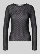 Jake*s Collection Longsleeve in semitransparentem Design in Black, Grö...