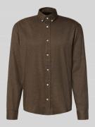 MCNEAL Freizeithemd mit Knopfleiste in Schoko, Größe L