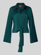 HUGO Regular Fit Langarmbluse in Satin-Optik Modell 'ERRIKA' in Dunkel...