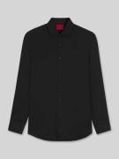 HUGO Slim Fit Freizeithemd mit Jacquard-Muster Modell 'KENNO' in Black...