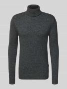 Blend Strickpullover mit Rollkragen Modell 'BRANKO' in Dunkelgrau Mela...