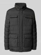 bugatti Steppjacke mit Stehkragen und Pattentaschen in Black, Größe 26