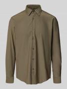 BOSS Regular Fit Businesshemd mit Kentkragen Modell 'JOE' in Oliv, Grö...