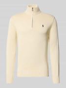 Polo Ralph Lauren Strickpullover mit gerippten Abschlüssen in Offwhite...
