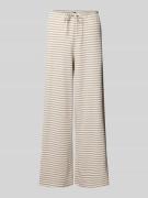 Gina Tricot Lounge-Hose mit Streifenmuster und elastischem Bund in Bei...