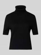 Stefanel Rollkragenpullover aus reiner Wolle in Black, Größe L
