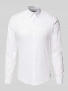 Lindbergh Slim Fit Freizeithemd mit Kentkragen in Offwhite, Größe M