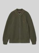 Tommy Hilfiger Teens Regular Fit Strickjacke aus Baumwoll-Mix in Oliv,...