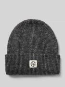 MSCH Copenhagen Beanie mit Alpaka-Anteil und Label-Patch in Dunkelgrau...