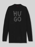HUGO Oversized Strickpullover aus Woll-Mix Modell 'SLOGUIS' in Black, ...