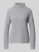 Fynch-Hatton Strickpullover aus Kaschmir mit Stehkragen in Hellgrau Me...