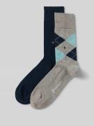 Burlington Socken mit Label-Detail im 2er-Pack in Mittelgrau, Größe 40...