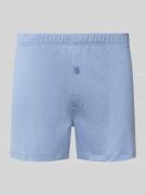 Hanro Boxershorts mit Zierknopf in Hellblau, Größe L