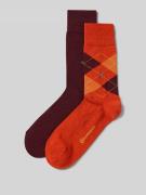 Burlington Socken mit Label-Detail im 2er-Pack in Rostrot, Größe 40-46