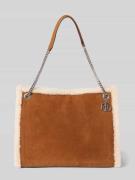 Lauren Ralph Lauren Handtasche mit Teddyfell und Label-Applikation in ...