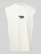 Hugo Blue Tanktop mit Label-Detail Modell 'Nalkiya' in Offwhite, Größe...