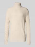 Jack & Jones Rollkragenpullover mit Strukturmuster Modell 'ROY' in Off...