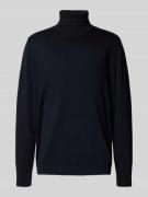 Jack & Jones Rollkragenpullover mit Rippenbündchen in Marine, Größe M