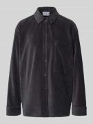 JAKE*S STUDIO WOMAN Hemdbluse mit Knopfleiste in Dunkelgrau, Größe 40