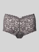 Hanro Maxi-Slip mit französischer Spitze Modell 'Moments' in Dunkelgra...