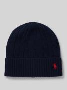 Polo Ralph Lauren Mütze aus Woll-Kaschmir-Mix in Marine, Größe 1