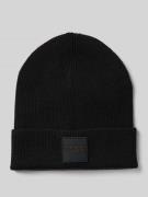 BOSS Mütze aus Woll-Mix Modell 'FOXXY' in Black, Größe 1