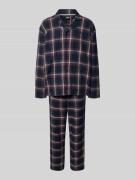 BOSS Regular Fit Pyjama aus Baumwoll-Mix Modell 'HOLIDAY' in Dunkelbla...