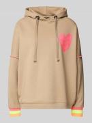 miss goodlife Hoodie mit Kapuze und Motiv-Prints in Beige, Größe M