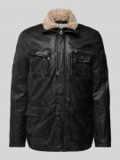 Gipsy Lederjacke mit Pattentaschen Modell 'JAEFF' in Black, Größe XXL