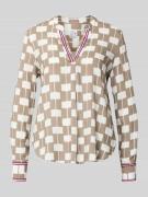 Emily Van den Bergh Regular Fit Bluse aus Viskose mit V-Ausschnitt in ...