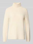 Jake*s Casual Strickpullover mit Stehkragen in Ecru, Größe L