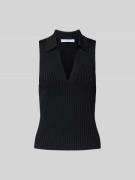 Iro Tanktop mit V-Ausschnitt in Black, Größe L