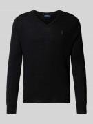 Polo Ralph Lauren Strickpullover aus Merinowolle mit V-Ausschnitt in B...