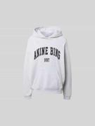 Anine Bing Oversized Hoodie mit Logo-Print in Hellgrau Melange, Größe ...