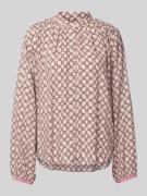 Emily Van den Bergh Regular Fit Bluse aus Viskose im Allover-Look in T...