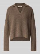 MOS MOSH Strickpullover aus Woll-Mix mit Polokragen Modell 'Thora Aidy...