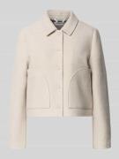 comma Regular Fit Blazer aus Viskose-Wolle-Mix in Offwhite, Größe 36