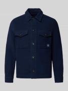 PAUL SMITH Hemdjacke mit Kentkragen in Marine, Größe L