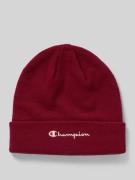 CHAMPION Beanie mit breitem Umschlag und Logo-Stitching in Bordeaux, G...