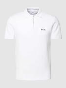 Balr. Regular Fit Poloshirt mit Reißverschluss in Weiss, Größe XXL