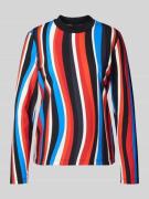 Marc Cain Longsleeve mit elastischem Rundhalsausschnitt in Rot, Größe ...