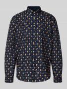 Montego Regular Fit Freizeithemd mit Weihnachtsmotiv in Dunkelblau, Gr...