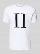 Les Deux T-Shirt mit Label-Print Modell 'Encore' in Weiss, Größe M
