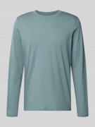Schiesser Longsleeve mit geripptem Rundhalsausschnitt in Aqua, Größe 5...