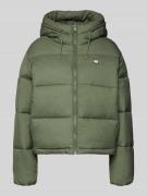 Tommy Jeans Regular Fit Steppjacke mit Kapuze in Khaki, Größe L