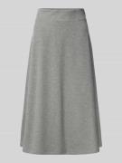 s.Oliver RED LABEL Midi-Rock aus Baumwoll-Mix in Hellgrau Melange, Grö...